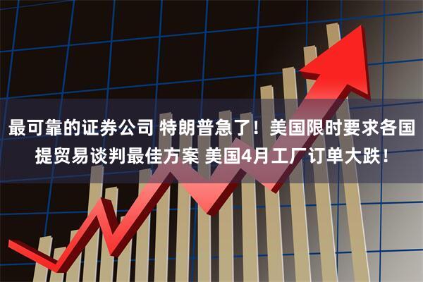 最可靠的证券公司 特朗普急了！美国限时要求各国提贸易谈判最佳方案 美国4月工厂订单大跌！